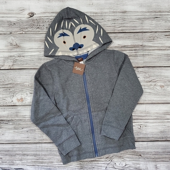 Tea Collection Yeti Zip Up Hoodie, Size 4 NWT - Picture 4 of 8